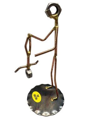 Metal Sculpture "The Doctor" Baby Shower Maternity Handcrafted Rock Creek Metal